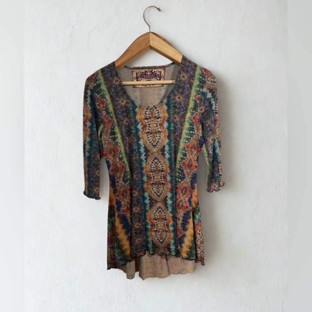Vintage Hippie Chic Bohemian Festival Tunic Dress Size XL